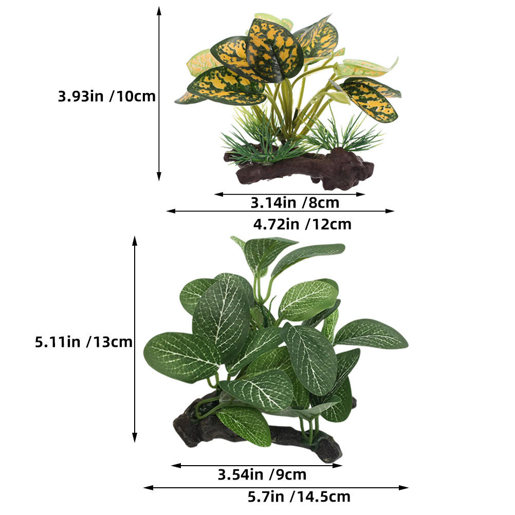 2Pcs Realistic Artificial Aqua - Planted Aquarium For Goldfish 评论和价格