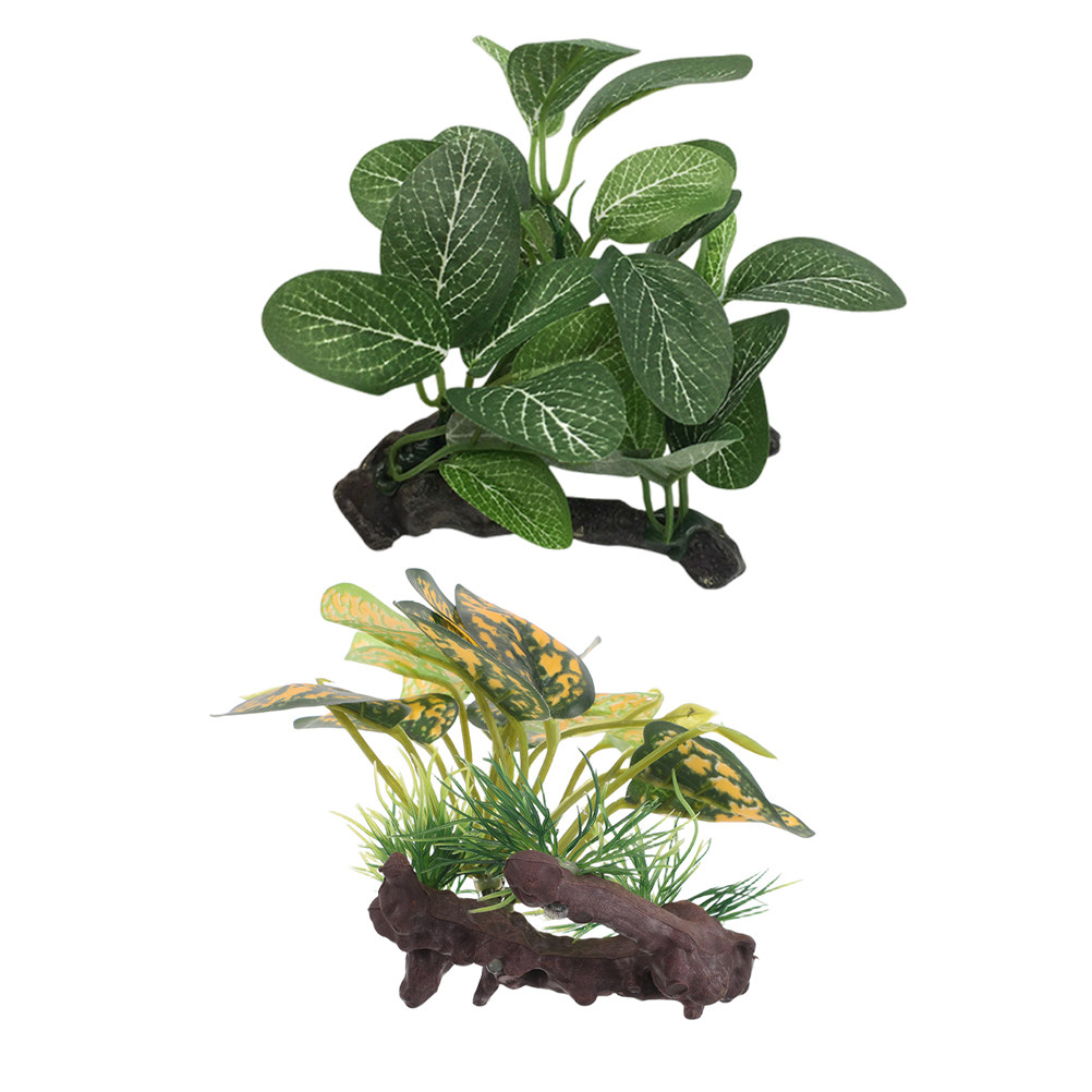 2Pcs Realistic Artificial Aqua - Planted Aquarium For Goldfish 评论和价格