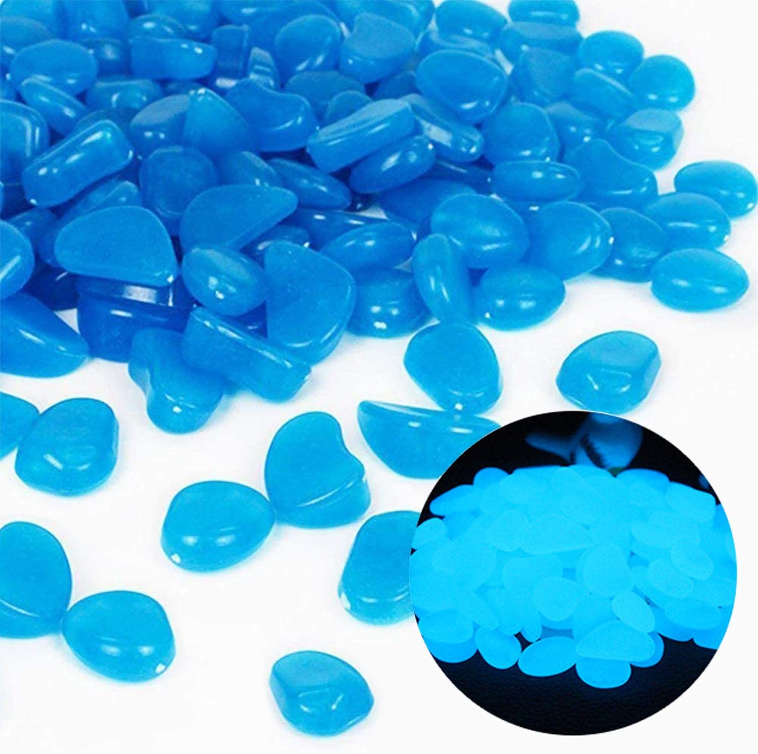 Fish Tank Rocks Glow Blue Pebb - Aquarium Planted Fish Tank 评论和价格