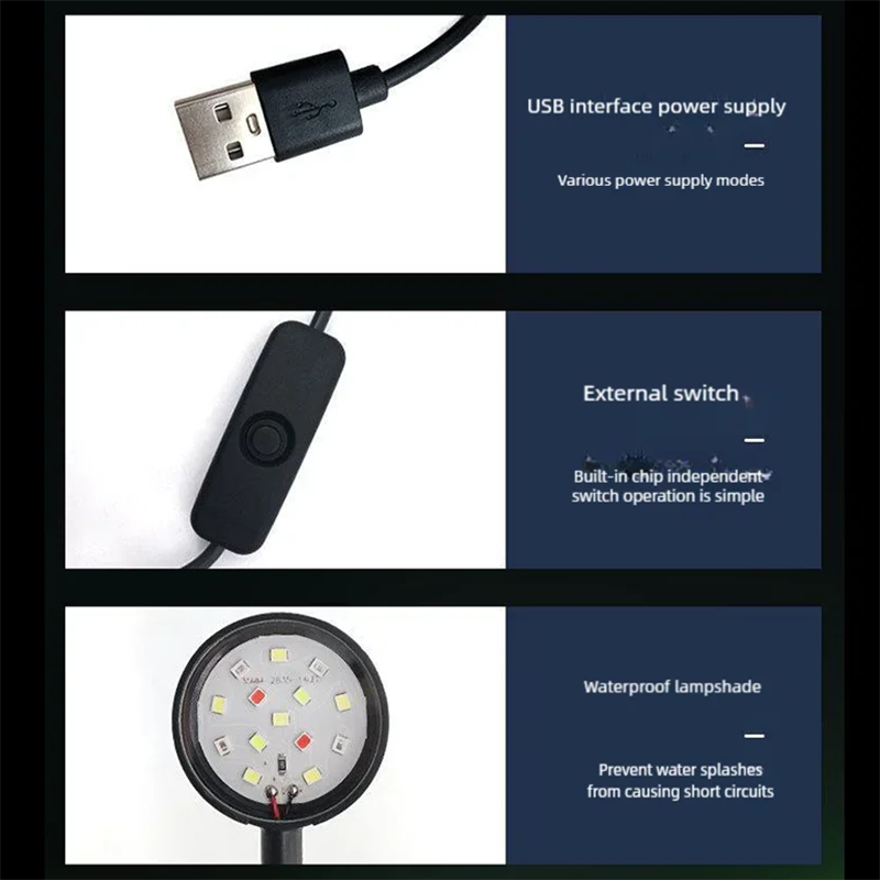 USB LED Fish Tank Clip Lamp Hi - Planted Aquarium Pendant Light 评论和价格